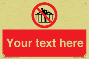 Custom prohibition do not cross barrier